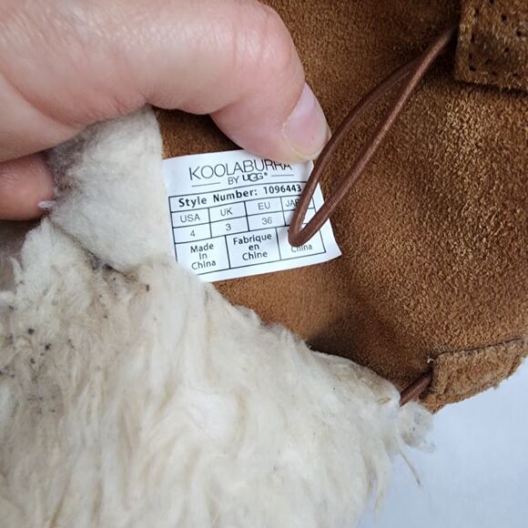 Koolaburra By UGG Boots Youth 4 Women's 6 Kinslei Tall Shearling Brown Comfort - Picture 8 of 10